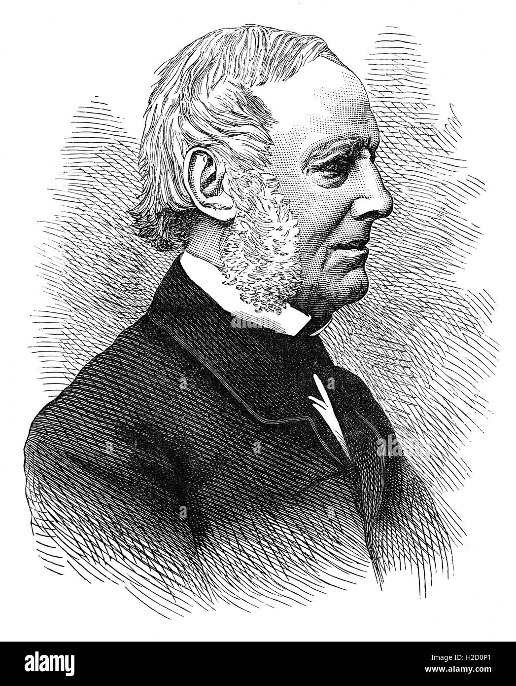 Sir George Grey, 2ème Baronet, (1799 - 1882) était un homme politique britannique du Parti whig. Il a tenu le bureau en vertu de quatre premiers ministres, lord Melbourne, Lord John Russell, lord Aberdeen, et Lord Palmerston, et notamment servi trois fois en tant que ministre de l'intérieur. Banque D'Images