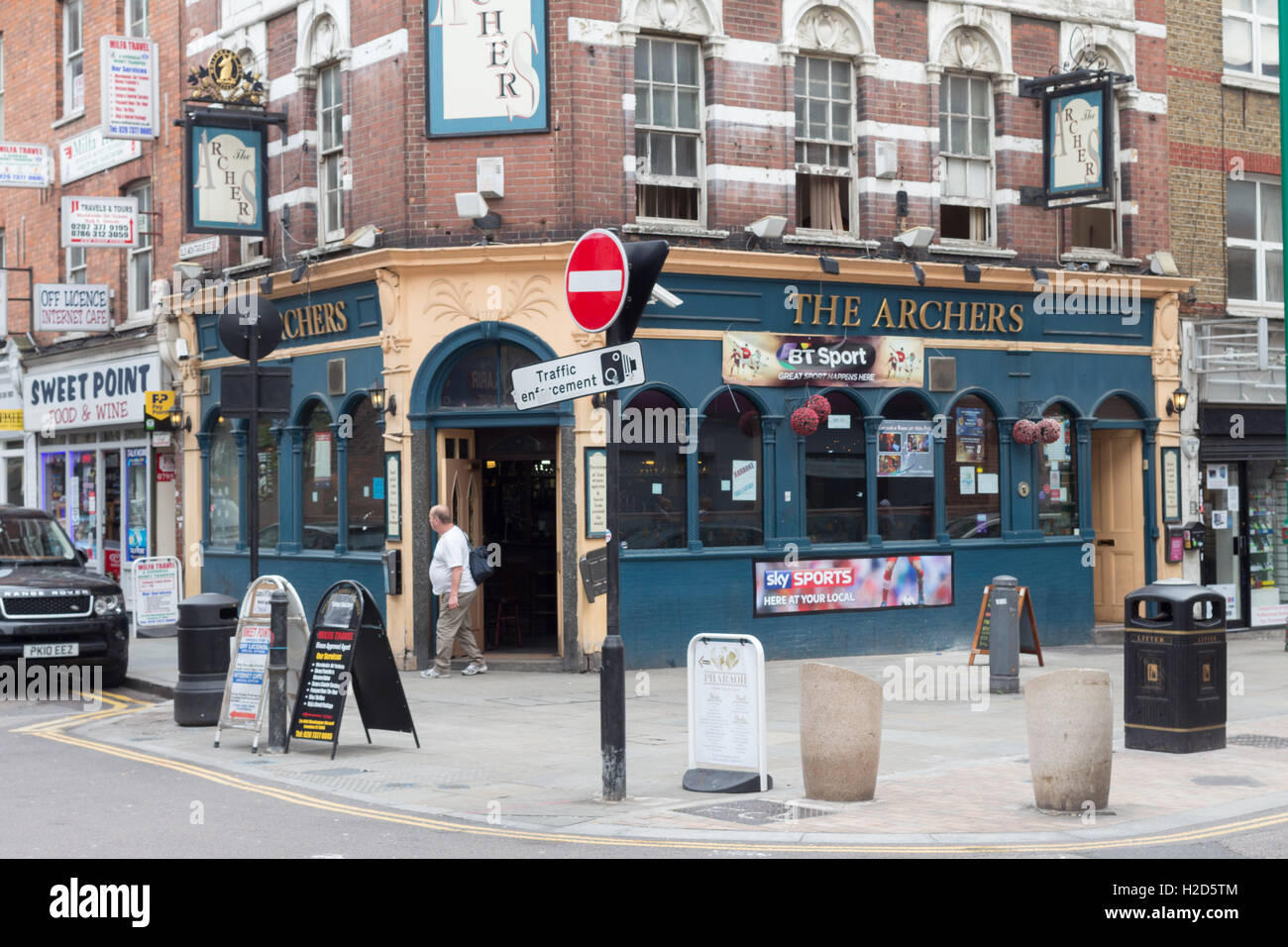 Les Archers Brick Lane, London Banque D'Images