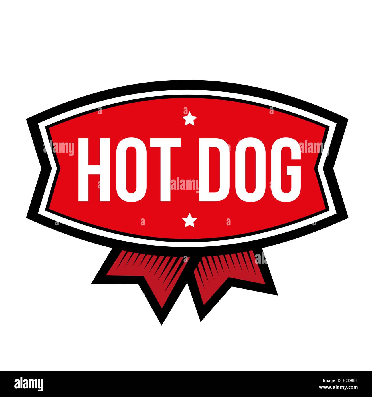 Logo vintage Hot Dog Illustration de Vecteur