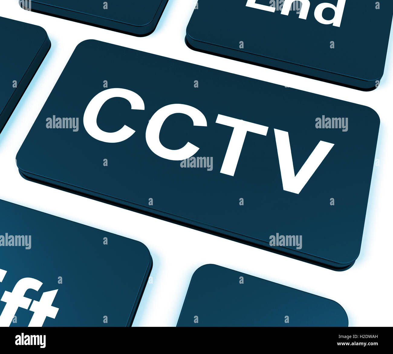 Surveillance Caméra CCTV montre clé ou la surveillance en ligne Banque D'Images
