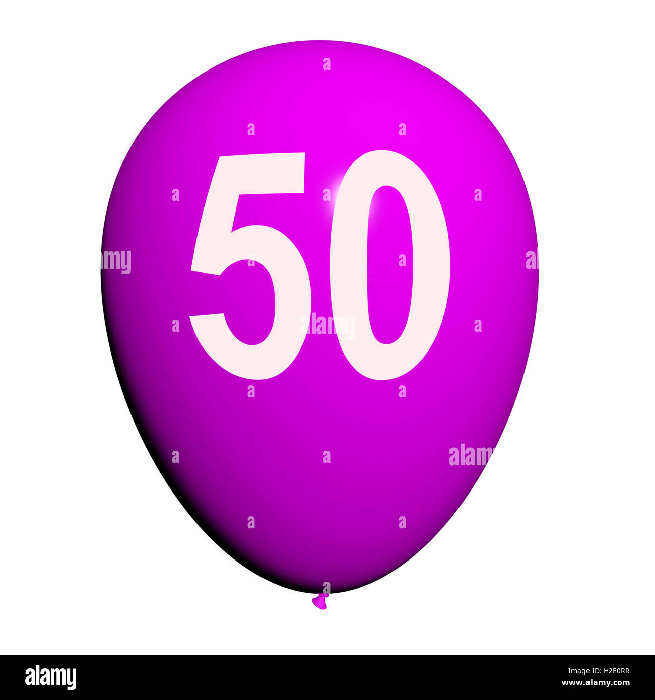 50 montre Ballon 50Joyeux Anniversaire Célébration Banque D'Images