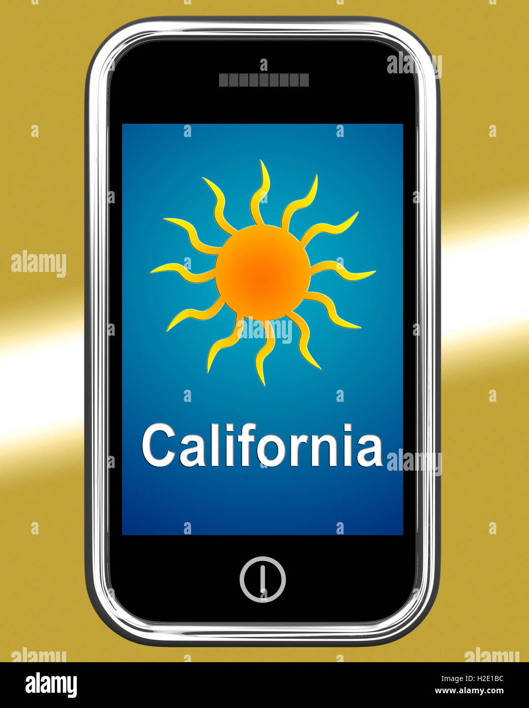 La Californie et bien sur le téléphone pour un temps à Golden State Banque D'Images