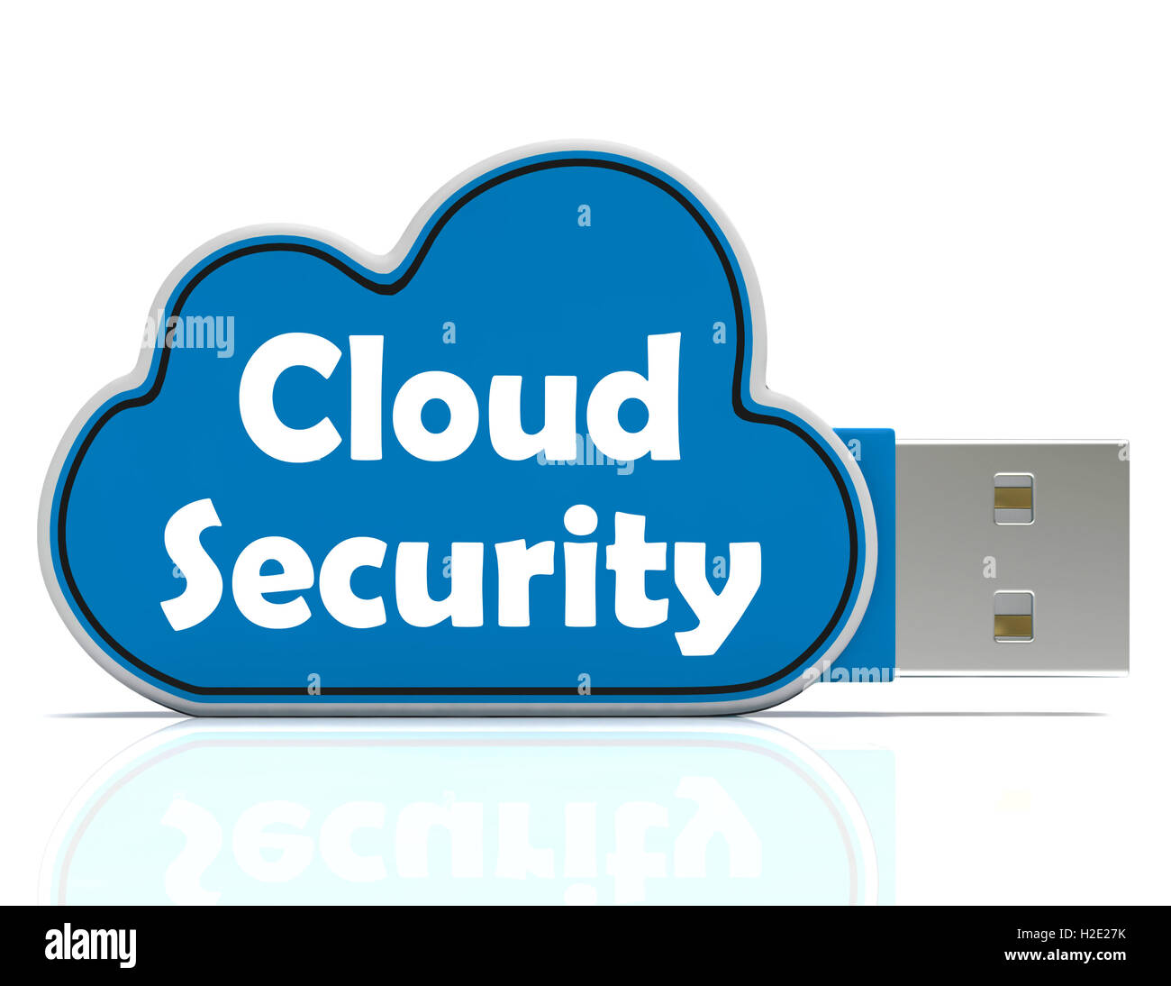 Sécurité Cloud montre Memory Stick et compte Se connecter Banque D'Images