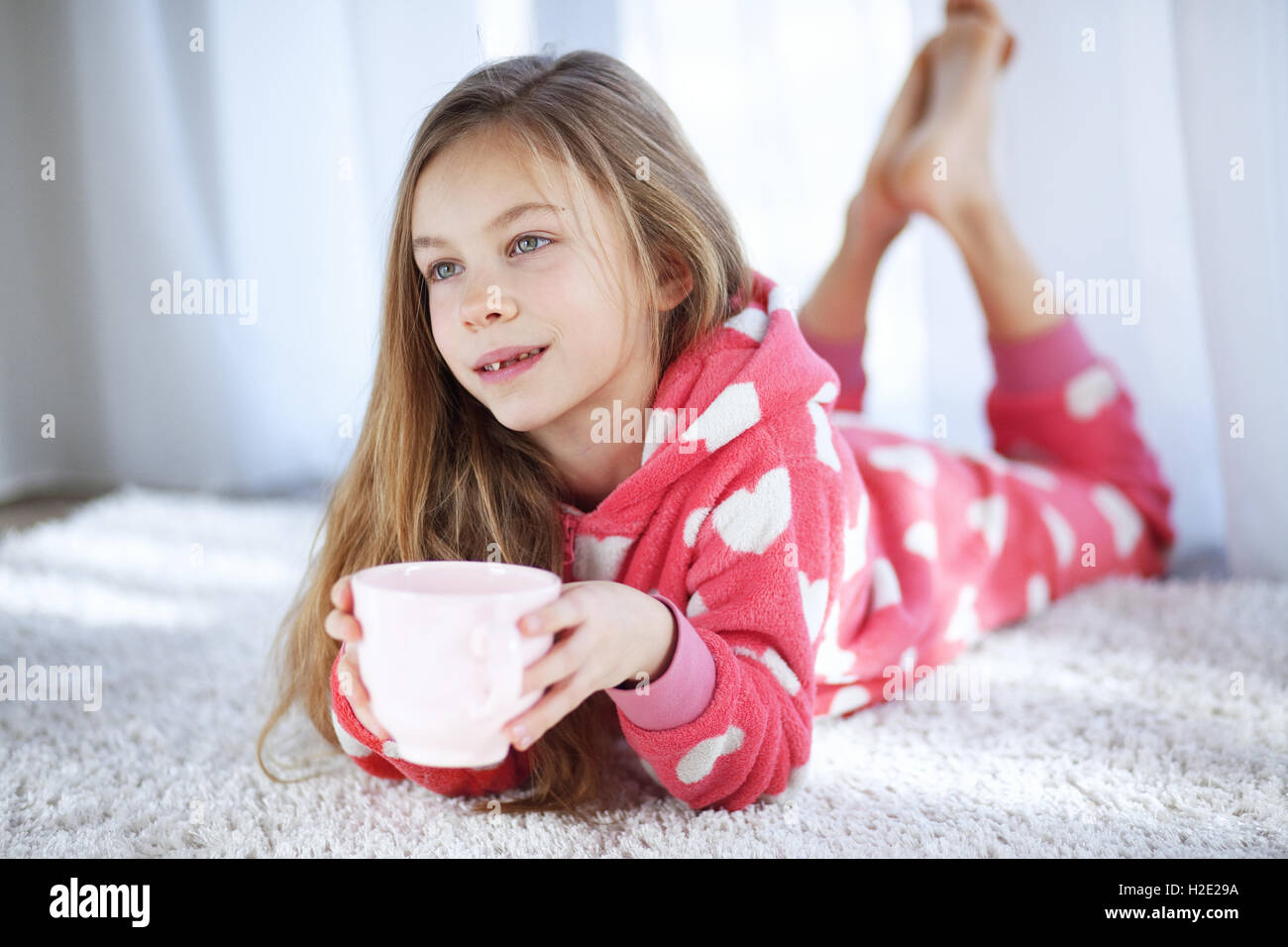 En pyjama enfant Banque D'Images