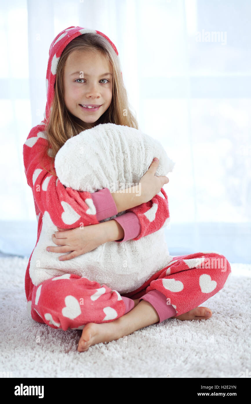 En pyjama enfant Banque D'Images