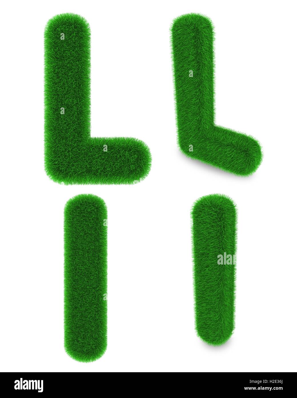 Lettre L en herbe Banque D'Images