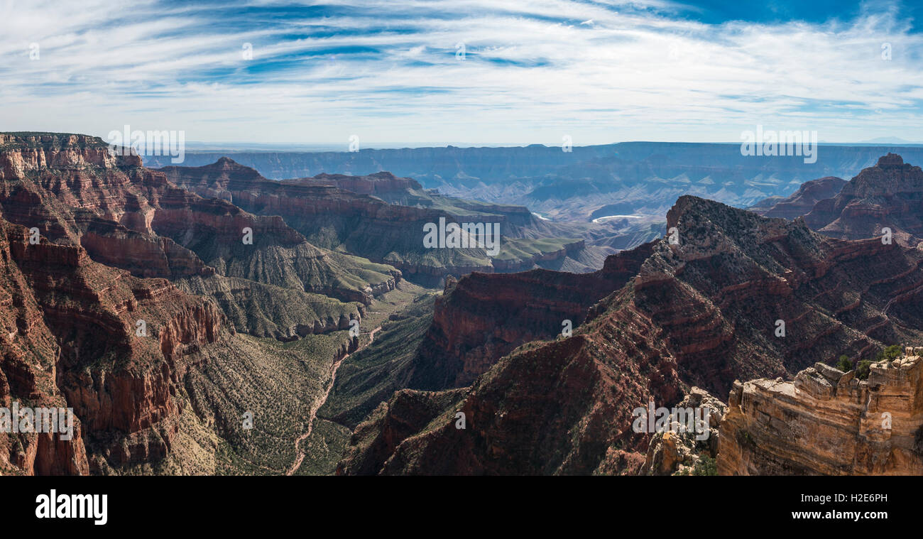 Vue de North Rim, le Parc National du Grand Canyon, Arizona, USA Banque D'Images