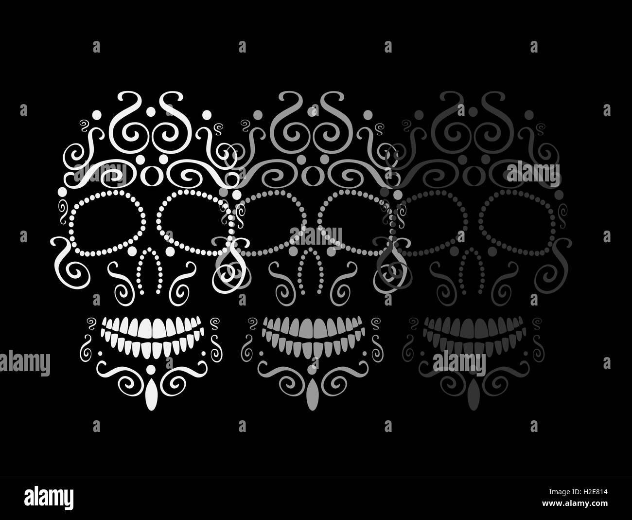 Happy Halloween avec des citrouilles fond vector Banque D'Images