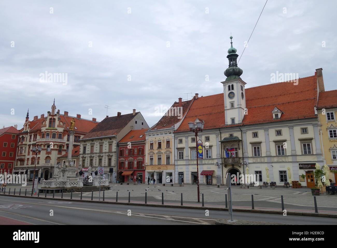 Colonne de la peste à Maribor | conditions dans le monde entier Banque D'Images