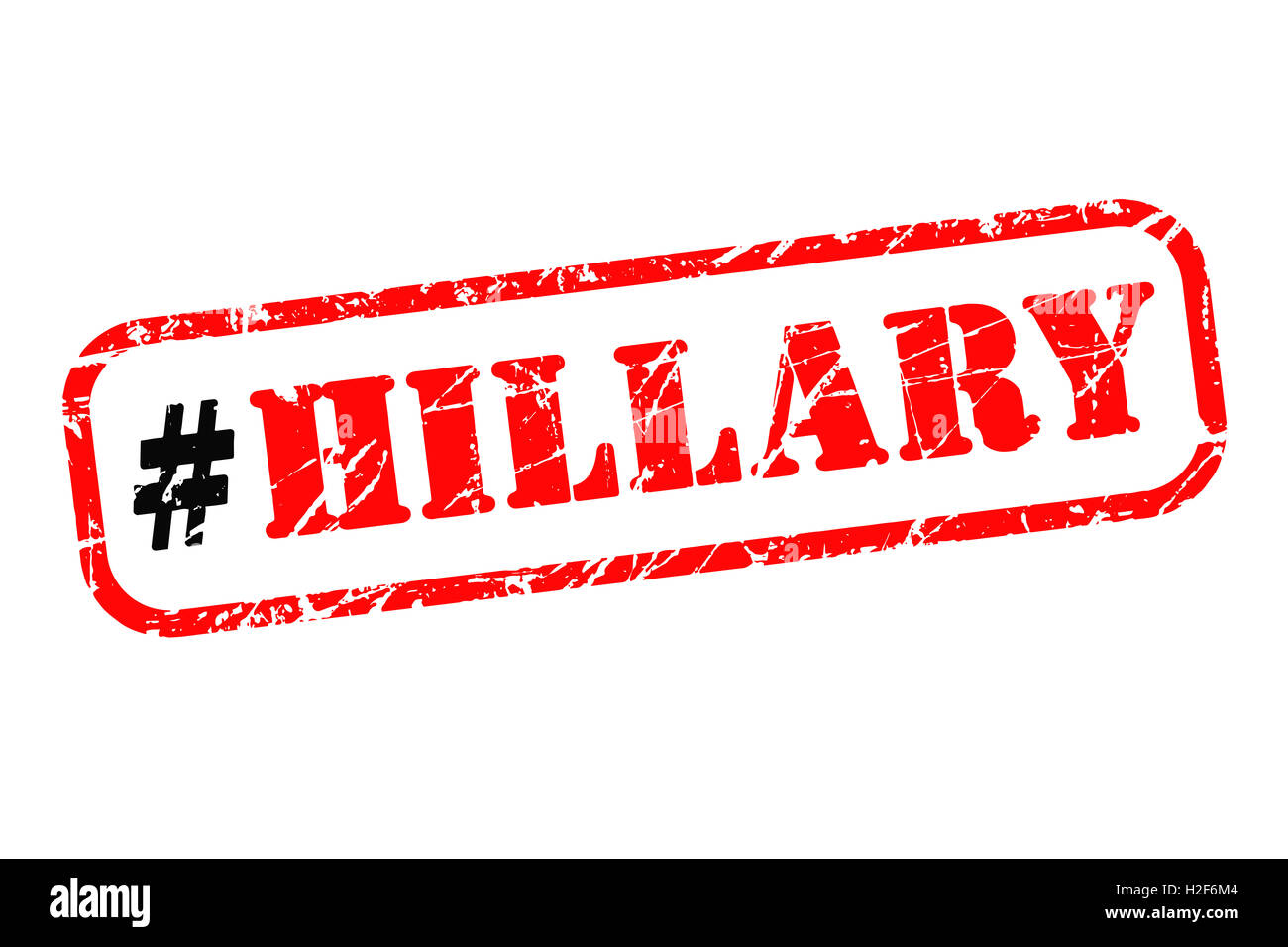 Hillary Clinton hashtag rubber stamp vector illustration Banque D'Images