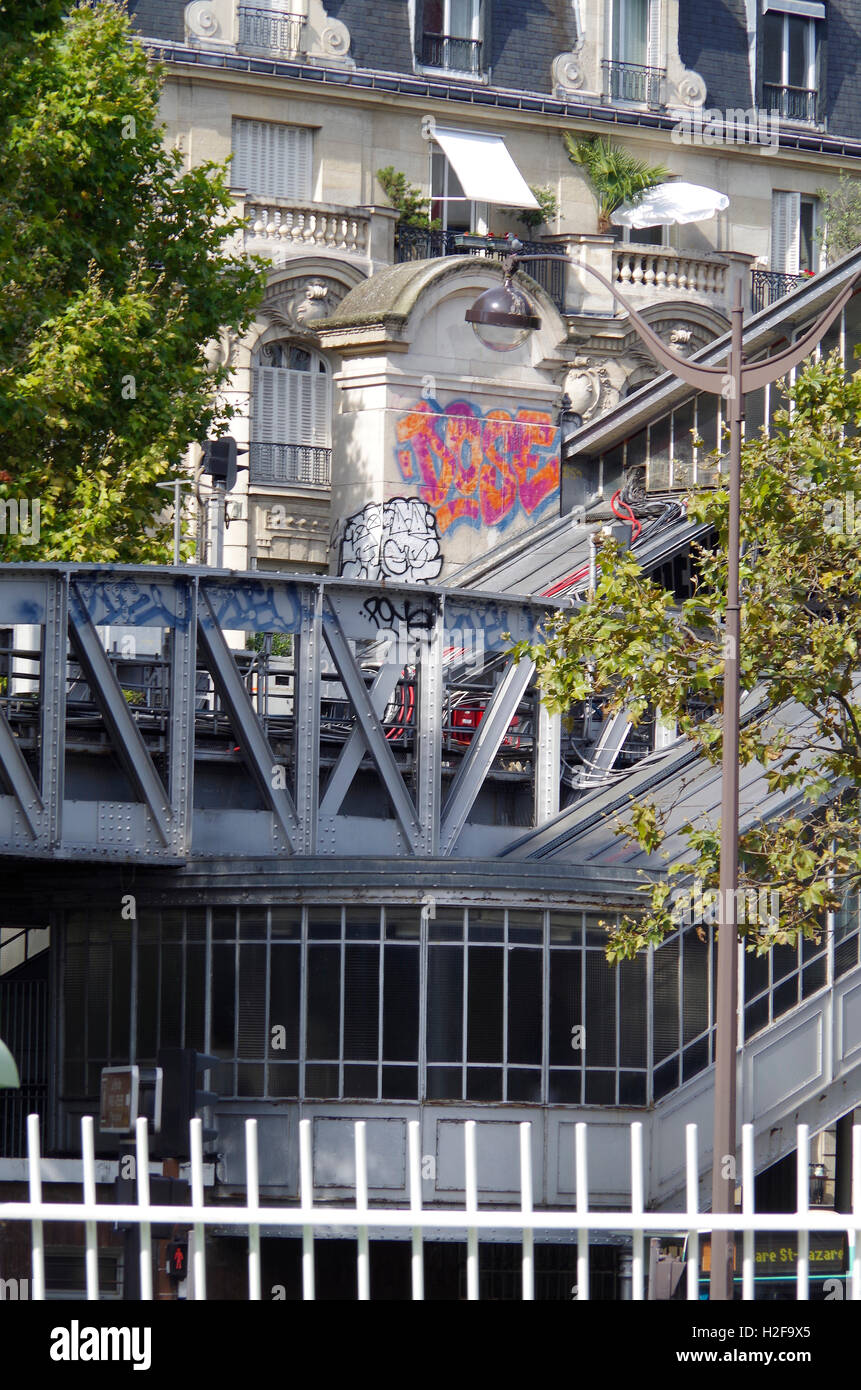 Paris, France, Métro Nationale, à la ligne 6 Banque D'Images