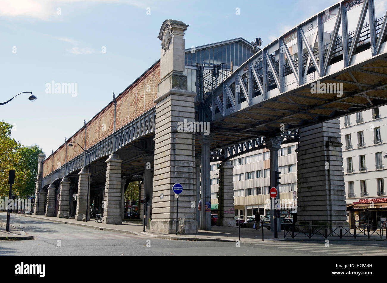 Paris, France, Métro Nationale, à la ligne 6 Banque D'Images