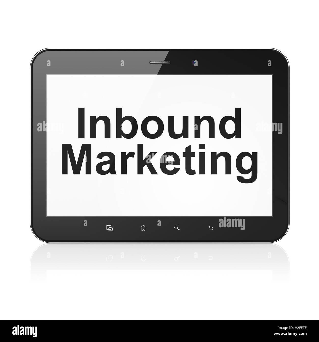 Concept d'entreprise : Inbound Marketing sur tablet PC ordinateur Banque D'Images