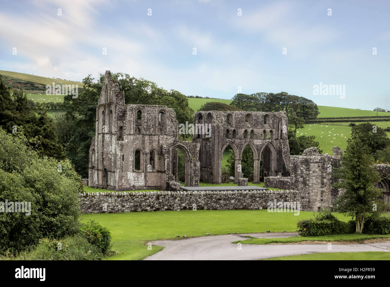 Ruines de l'abbaye de Dundrennan, près de Kirkcudbright, Dumfries et Galloway, Écosse, Royaume-Uni fondée 1142 Un ancien monastère cistercien. Banque D'Images