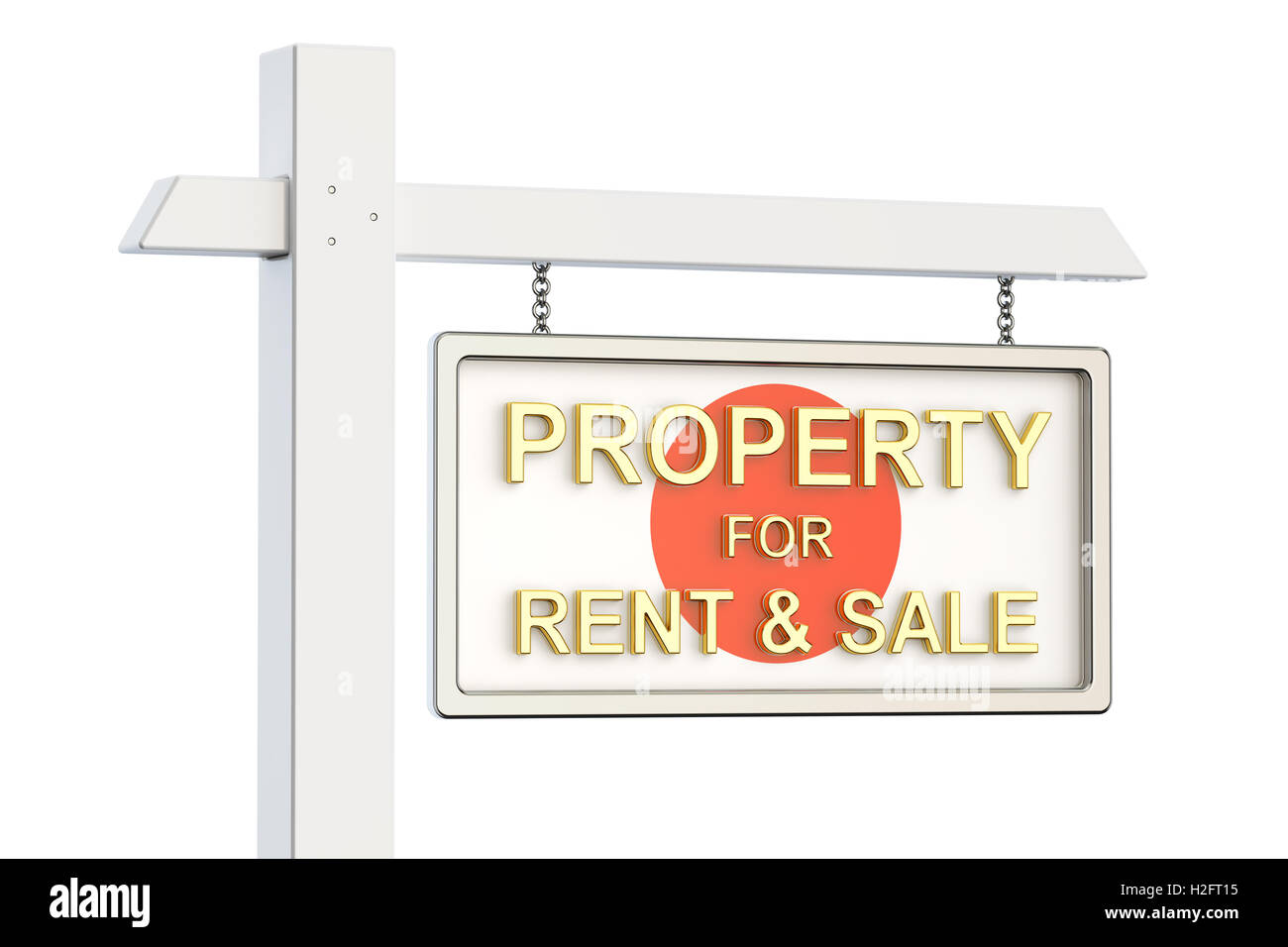 Propriété à vendre et à louer à Japon concept. Enseigne Immobilière, rendu 3D isolé sur fond blanc Banque D'Images