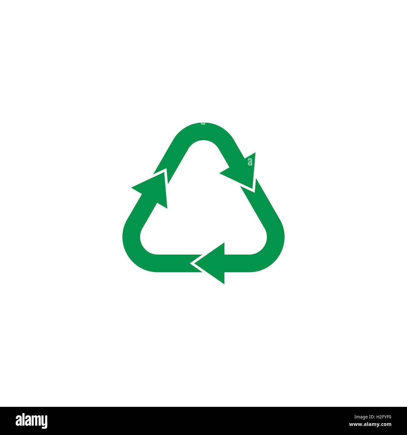Recycler symbole vert isolé sur fond blanc vector illustration Illustration de Vecteur