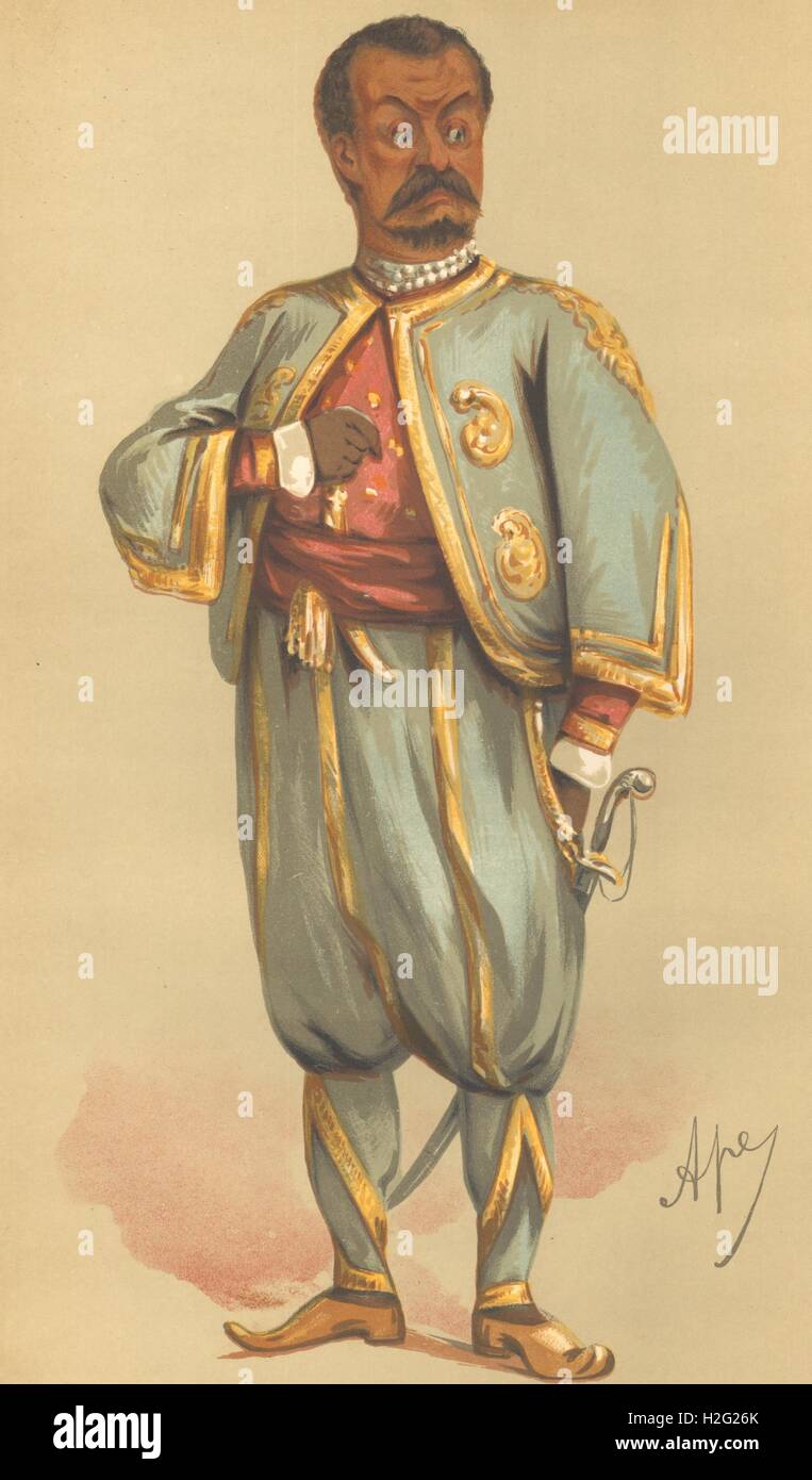 SPY VANITY FAIR CARTOON. Signor Tommaso Salvini 'Othello'. L'acteur italien. 1875 Banque D'Images