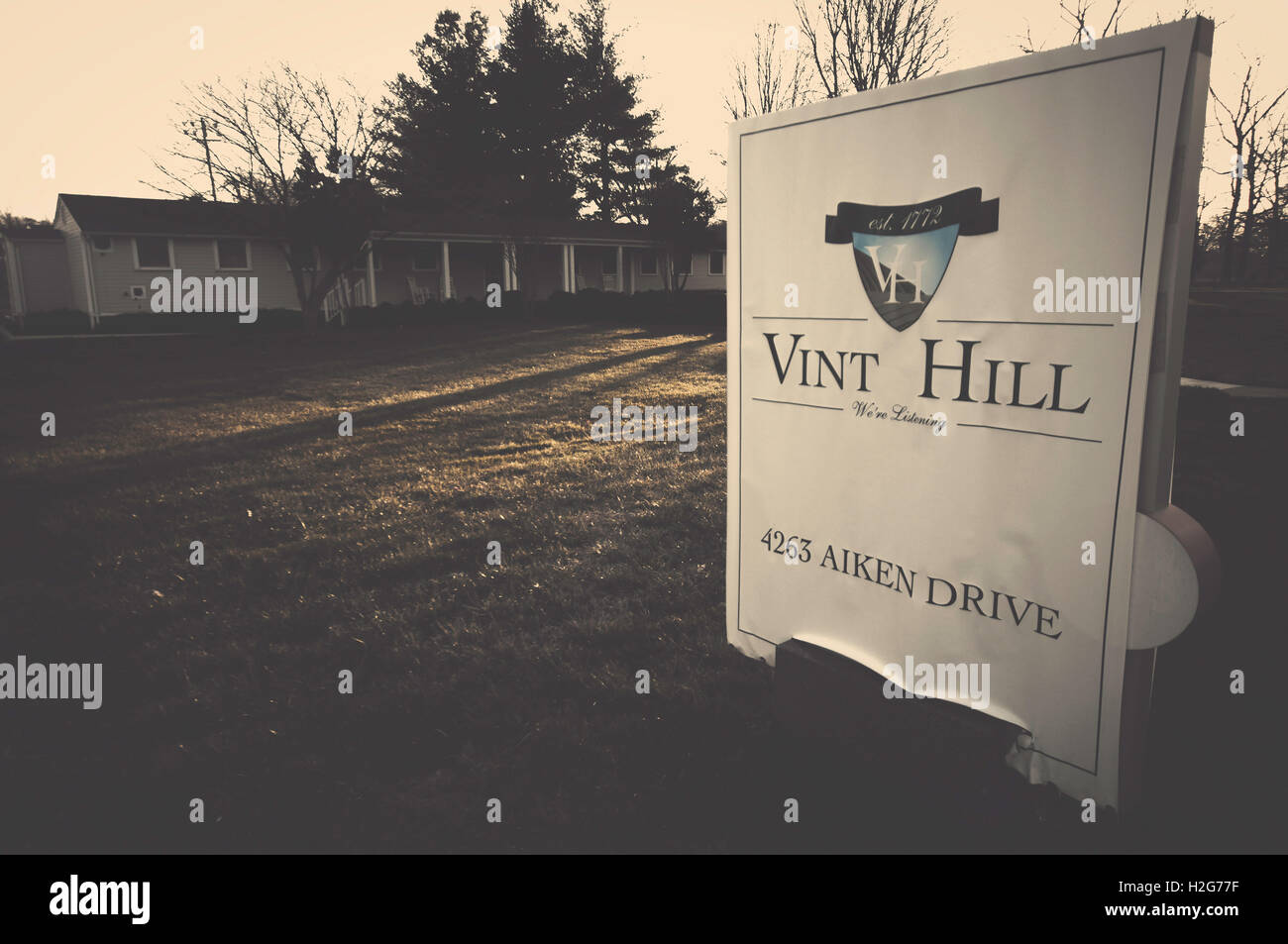 Vint Hill Farms. Le renseignement de l'Agence de sécurité nationale et la guerre électronique installation en Virginie. Banque D'Images
