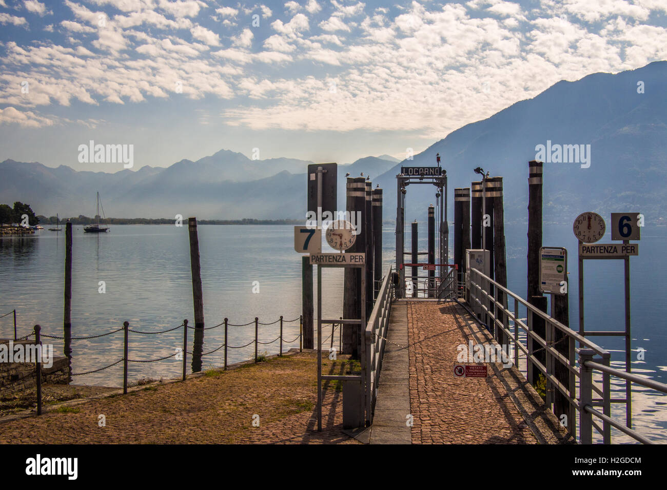 Le Lac Majeur, Locarno, Tessin, Suisse. Banque D'Images