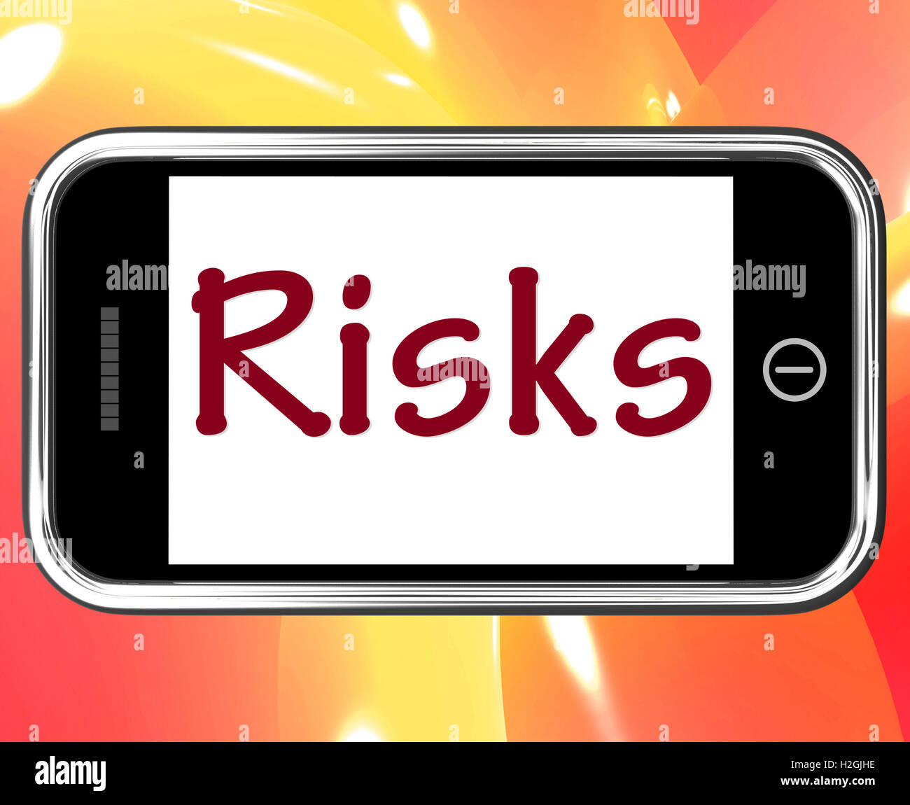 Smartphone risques signifie investir de profits et pertes en ligne Banque D'Images
