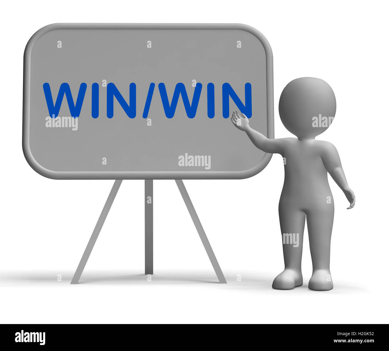 Win Win Stratégie Tableau blanc montrant des avantages aux deux parties Banque D'Images