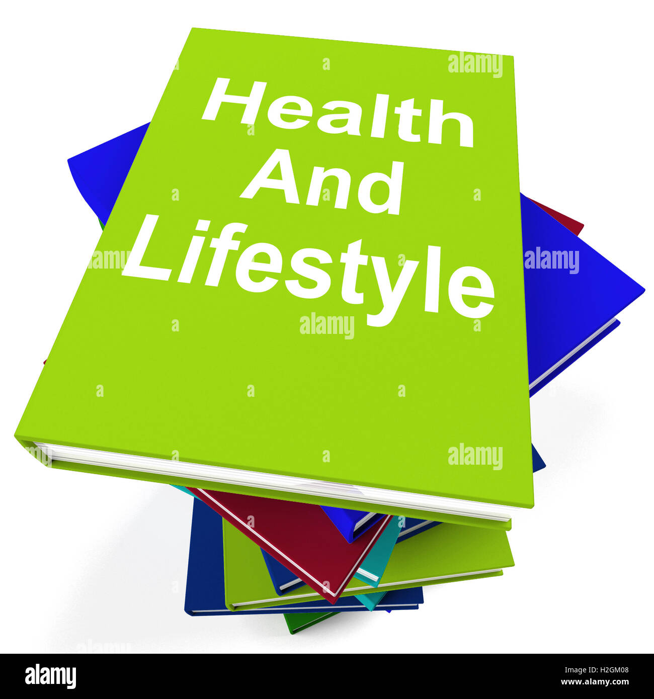 Livre La santé et le style de vie sain pile montre Banque D'Images