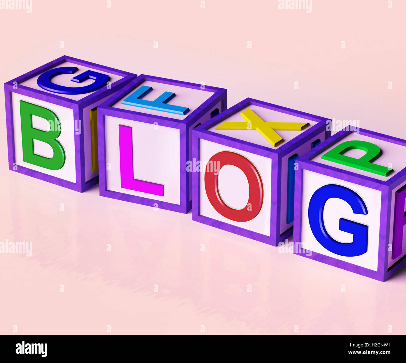 Blocs Blog Show Internet Marketing ou d'Opinion News Banque D'Images