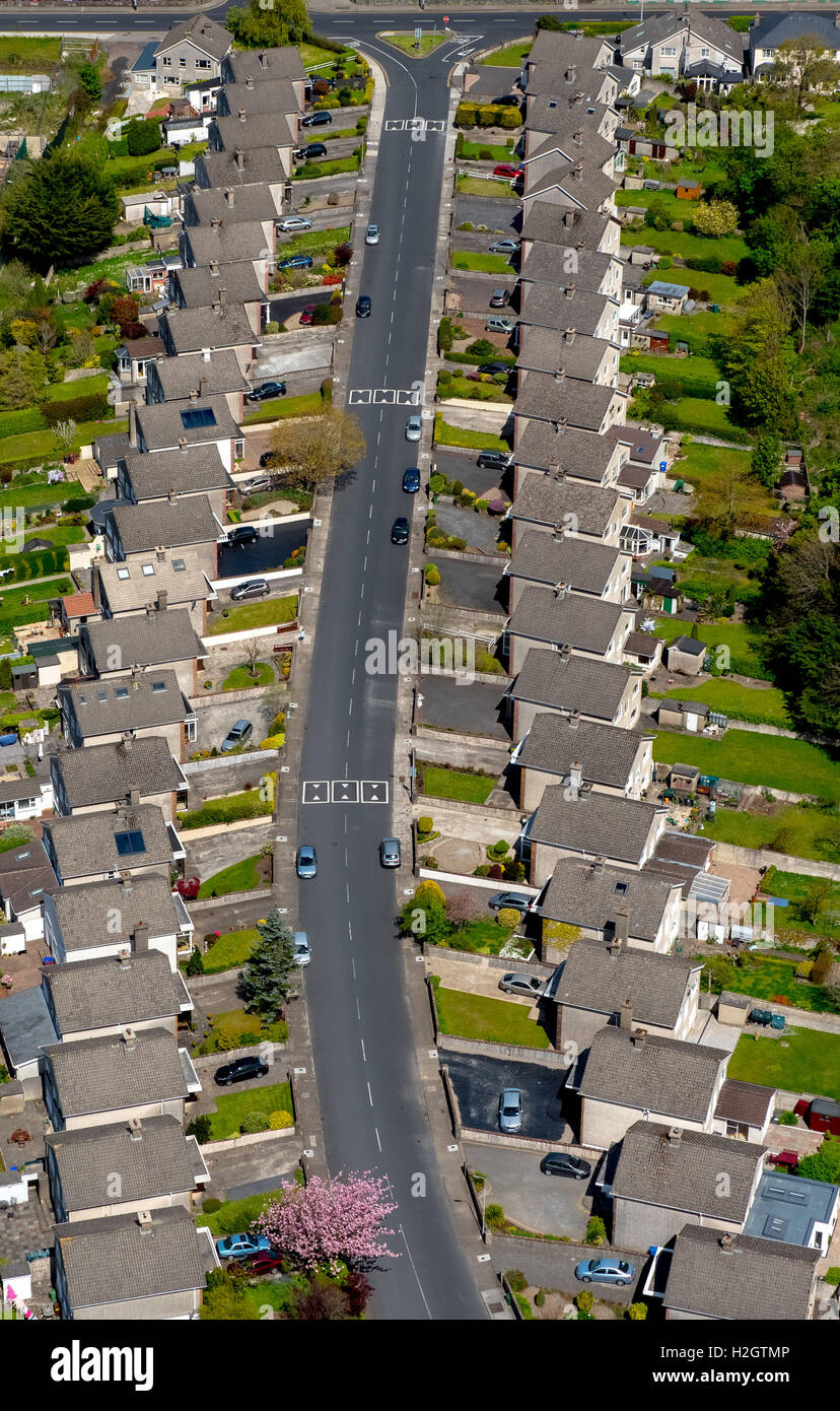 Quartier résidentiel avec terrasse, Terrasse maisons Immobilier à Limerick, dans le comté de Clare, Irlande Banque D'Images