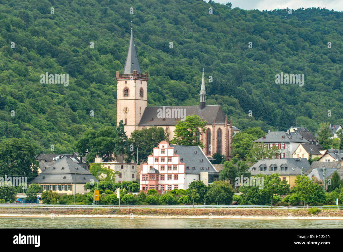St Peters Kirche, Bacharach am Rhein, Allemagne Banque D'Images