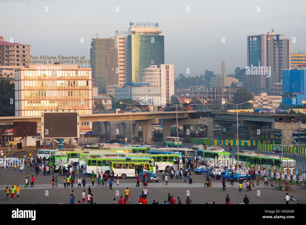 Addis Abeba est la capitale de l'Éthiopie. C'est la plus grande ville de l'Éthiopie avec une population de 3,4 millions de dollars. (Photo de mars 2014) | conditions dans le monde entier Banque D'Images