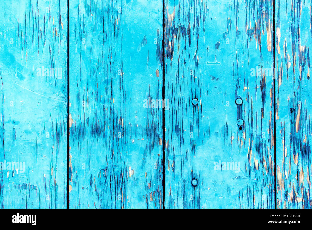 Bandes bleu, fond texture abstrait de planches de bois rustique Banque D'Images