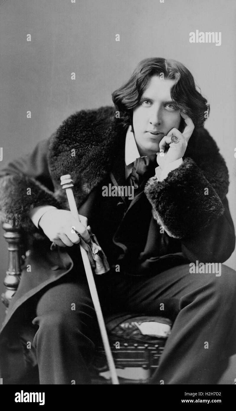 "Oscar Wilde" dramaturge irlandais, romancier et poète Banque D'Images