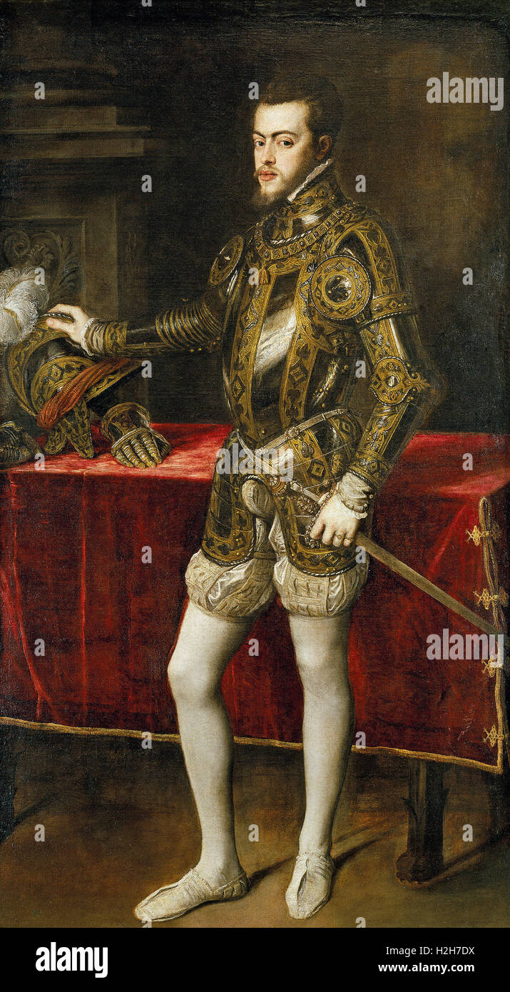 Philippe II d'Espagne âgée de 24 Banque D'Images