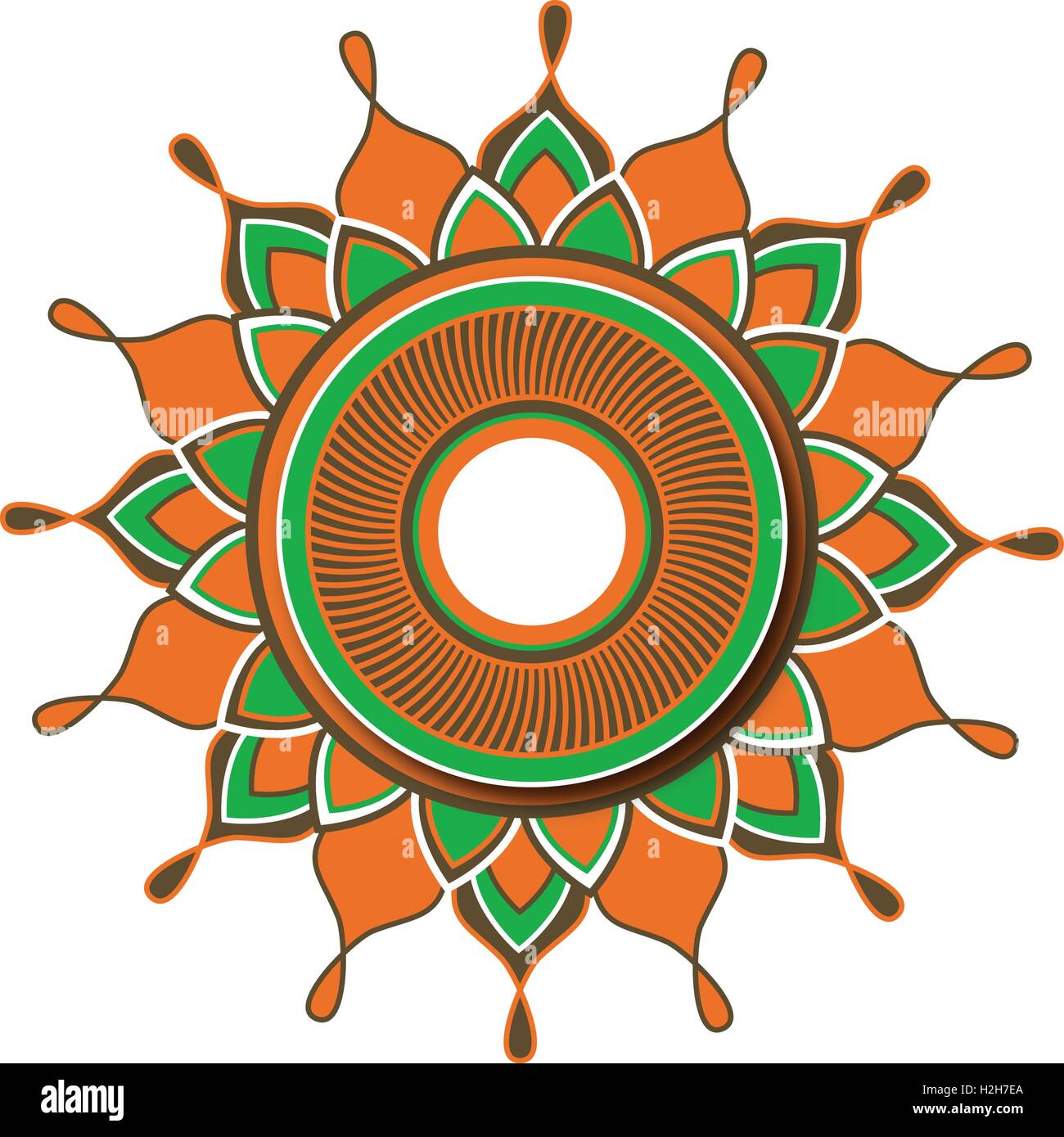 Vert, orange et marron design circulaire Illustration de Vecteur