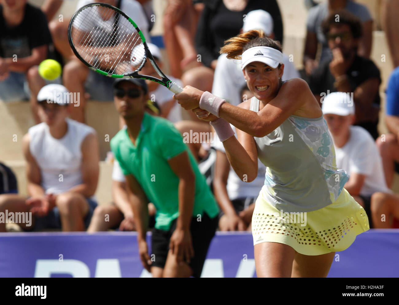 Garbine Muguruza jouer joueur de tennis de haut niveau dans l'Open de Majorque, dans les îles Baléares. Banque D'Images