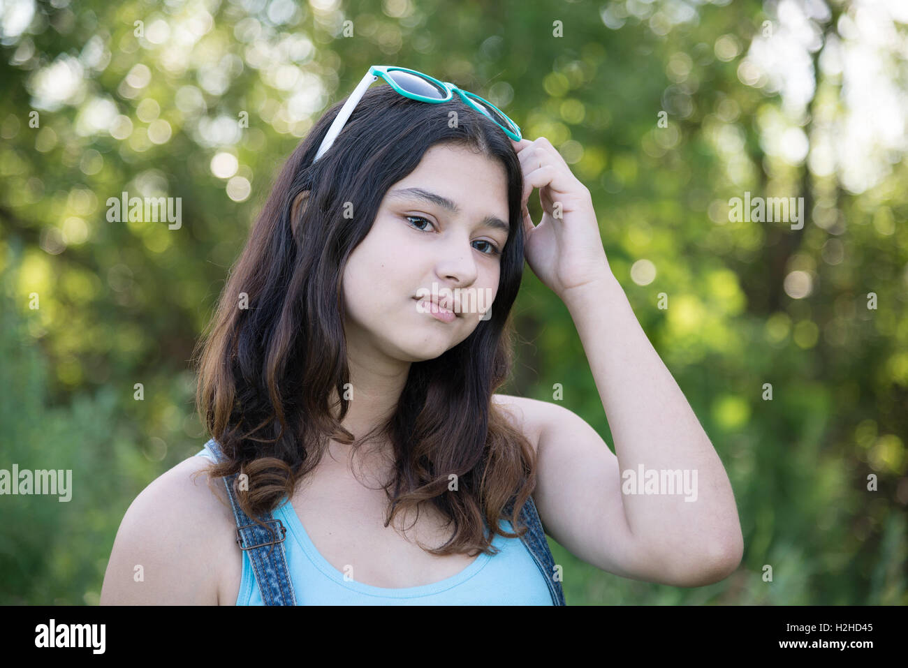 Teen girl enjoying Outdoor Recreation Banque D'Images