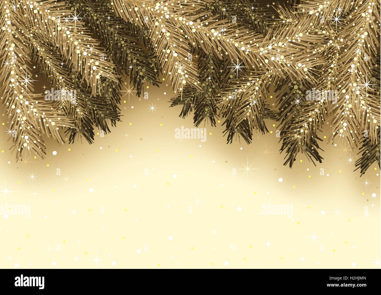 Carte de Vœux de Noël d'or Illustration de Vecteur
