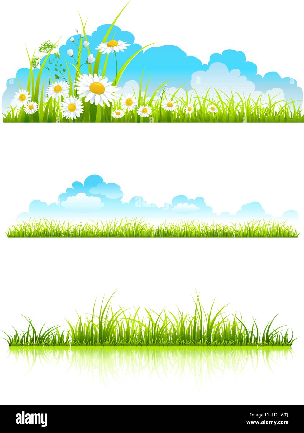 Collecte de l'herbe verte Illustration de Vecteur