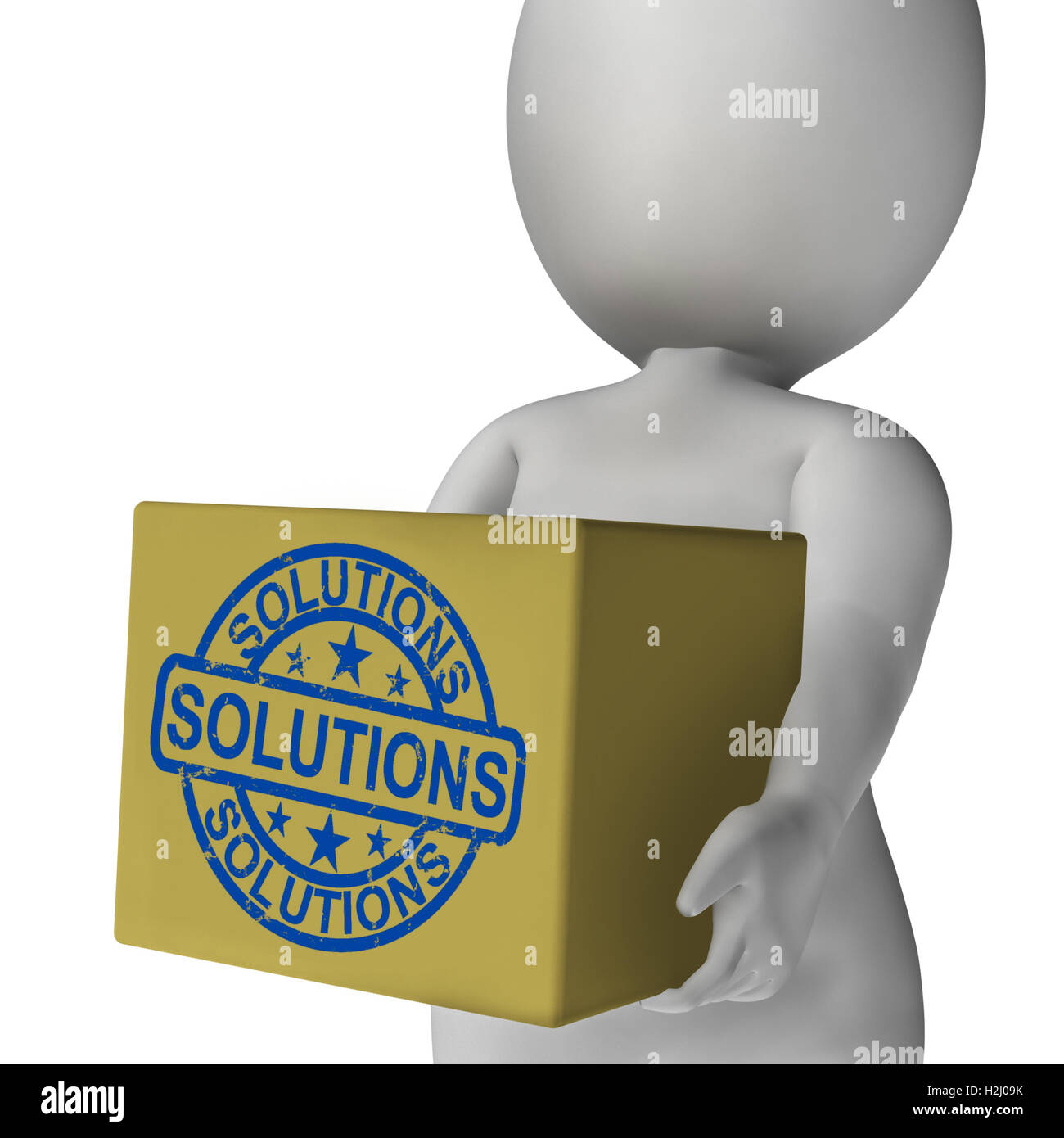 Boîte de solutions et l'amélioration des moyens de résoudre les problèmes Banque D'Images