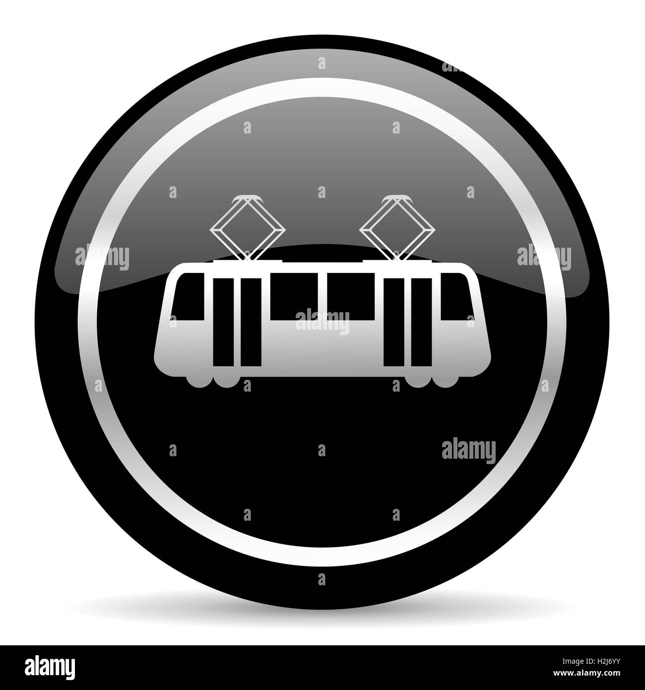 icône de tram Banque D'Images