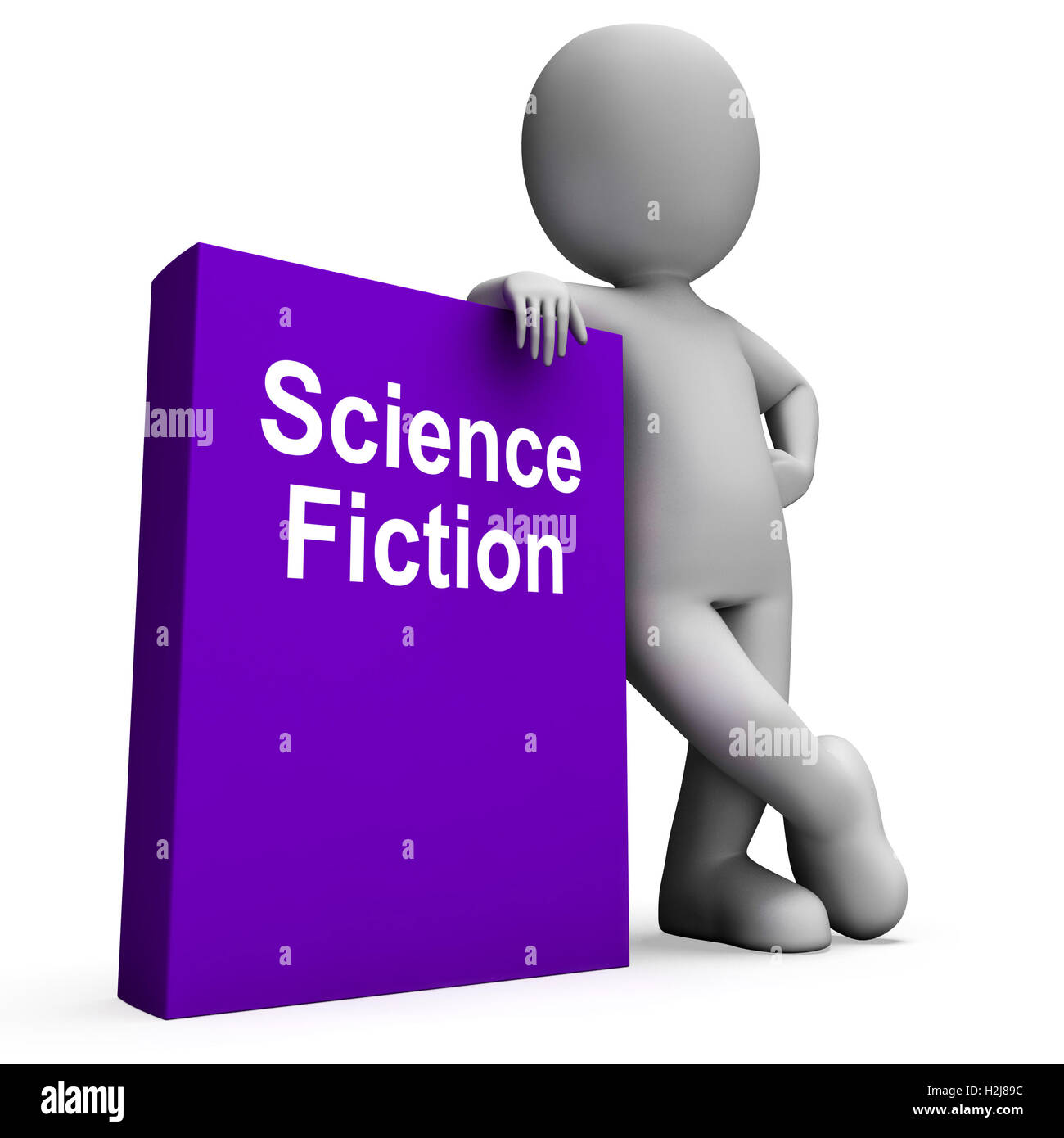 Livre de science-fiction et le caractère montre SciFi Books Banque D'Images