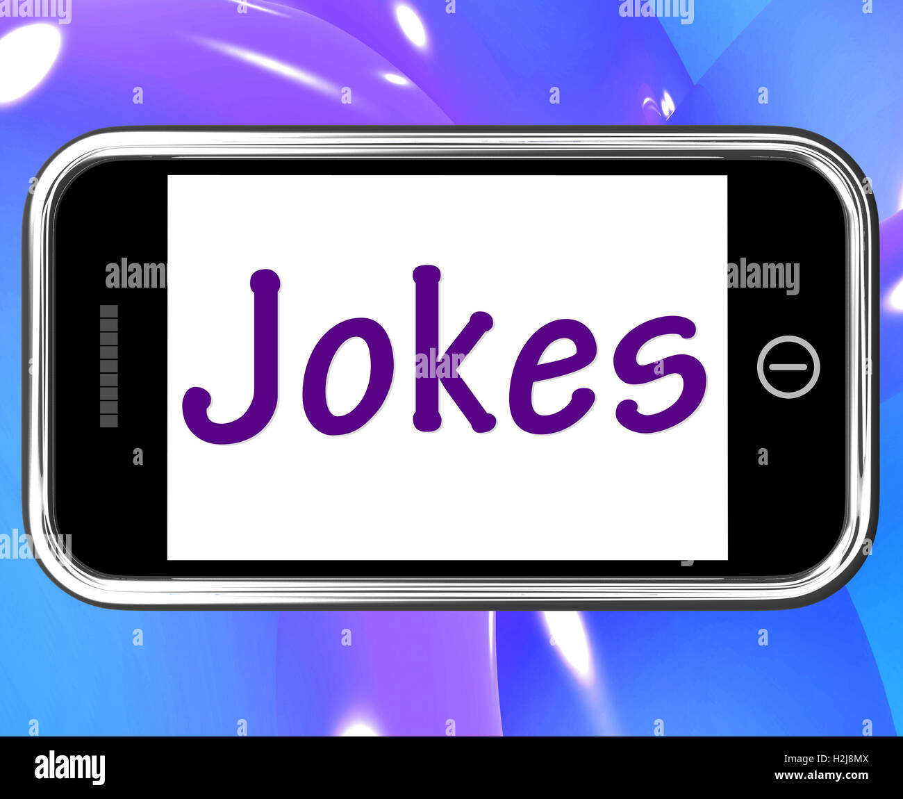 Humour et blagues signifie Smartphone Rires On Web Banque D'Images