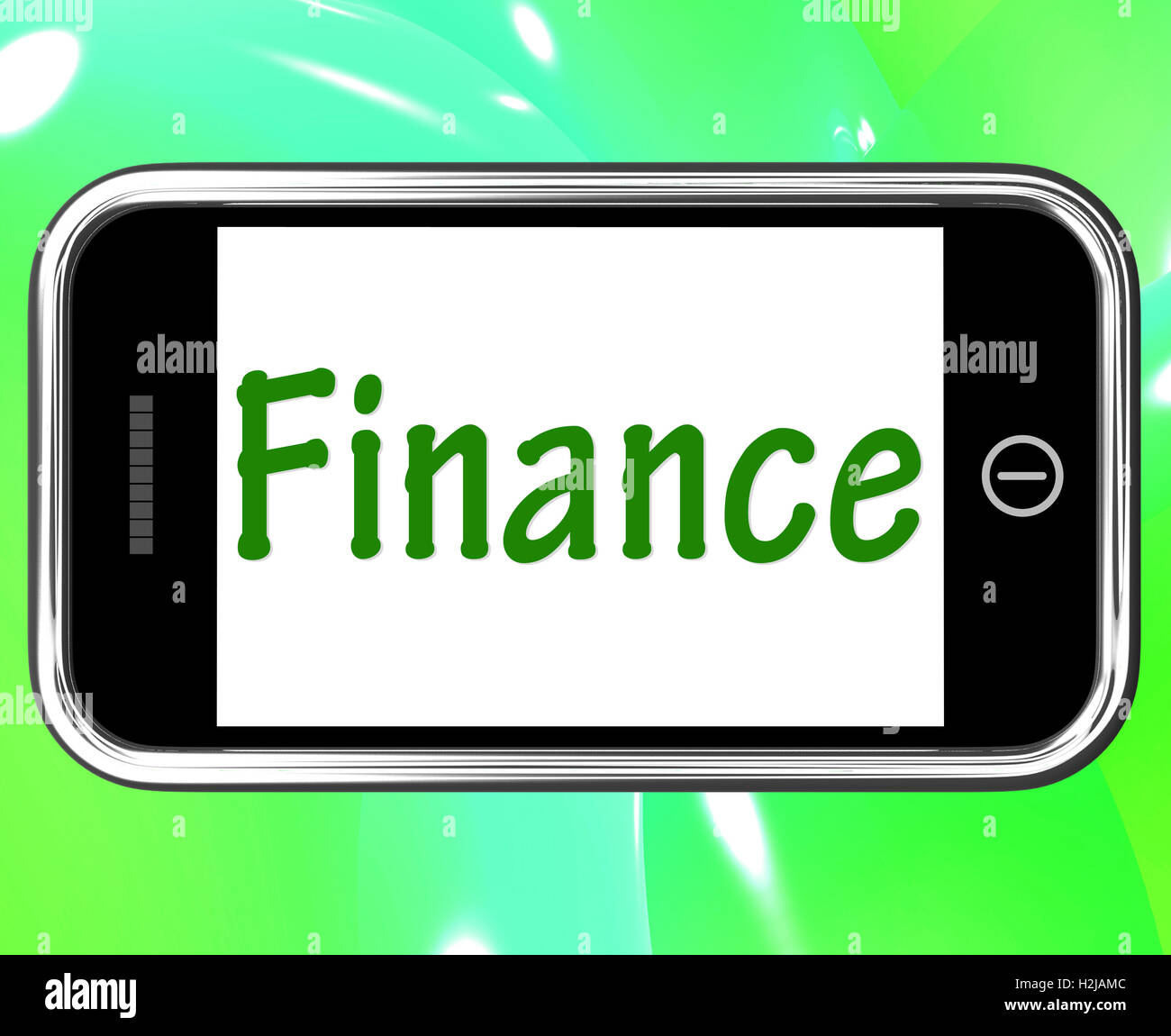 Smartphone affiche des finances de prêt et de financement en ligne Banque D'Images