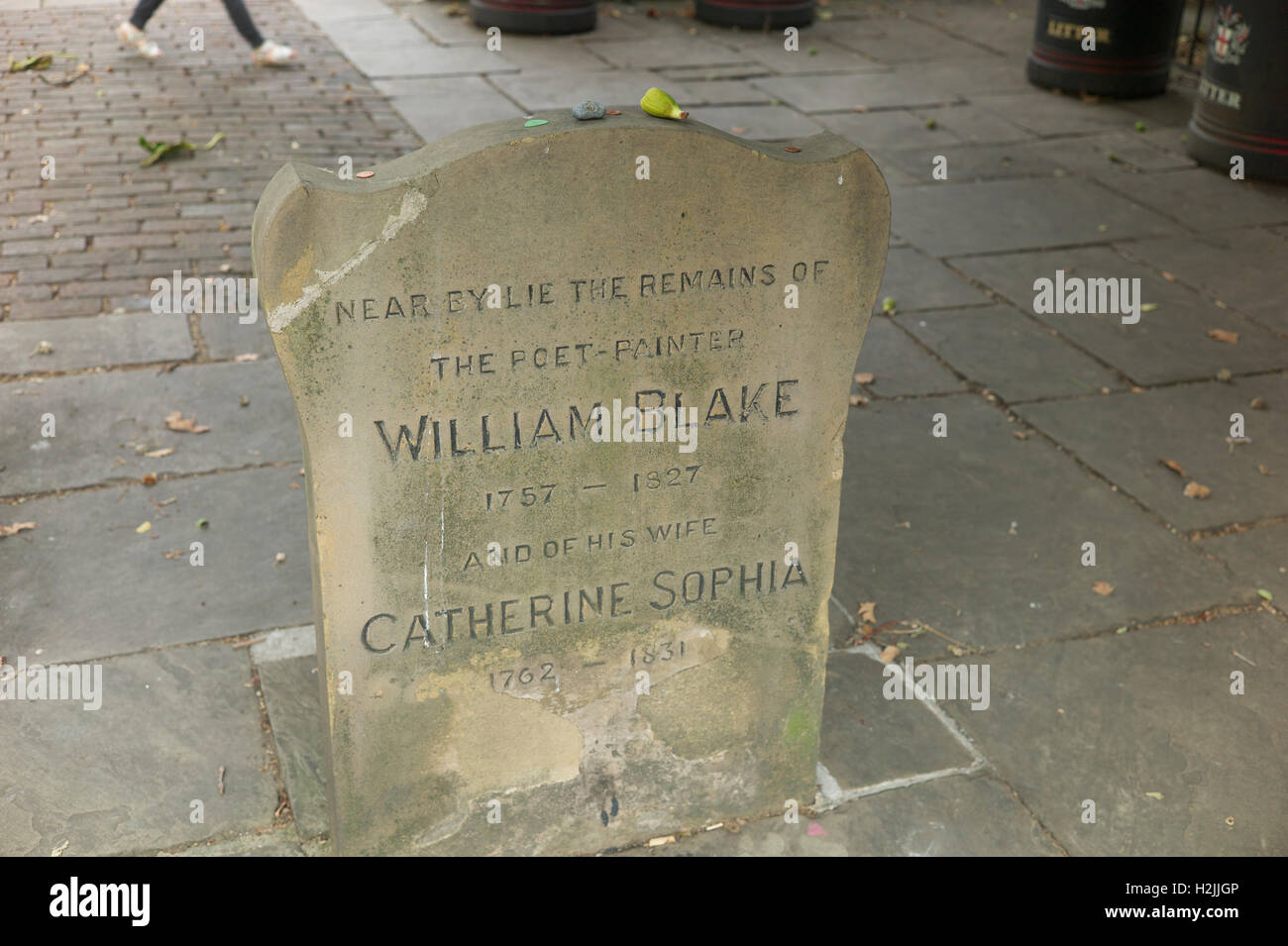 William Blake artiste et poète pierre tombale de Bunhill Fields Londres Banque D'Images