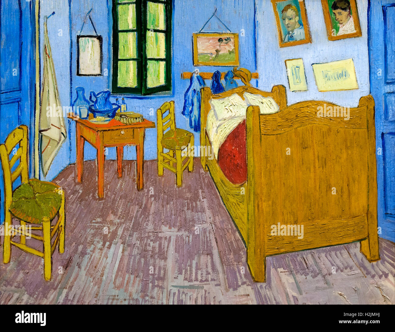 La Chambre de Vincent à Arles (la chambre de Vincent à Arles) par Vincent van Gogh (1853-1890), huile sur toile, 1889, Musée d'Orsay, Paris. Banque D'Images