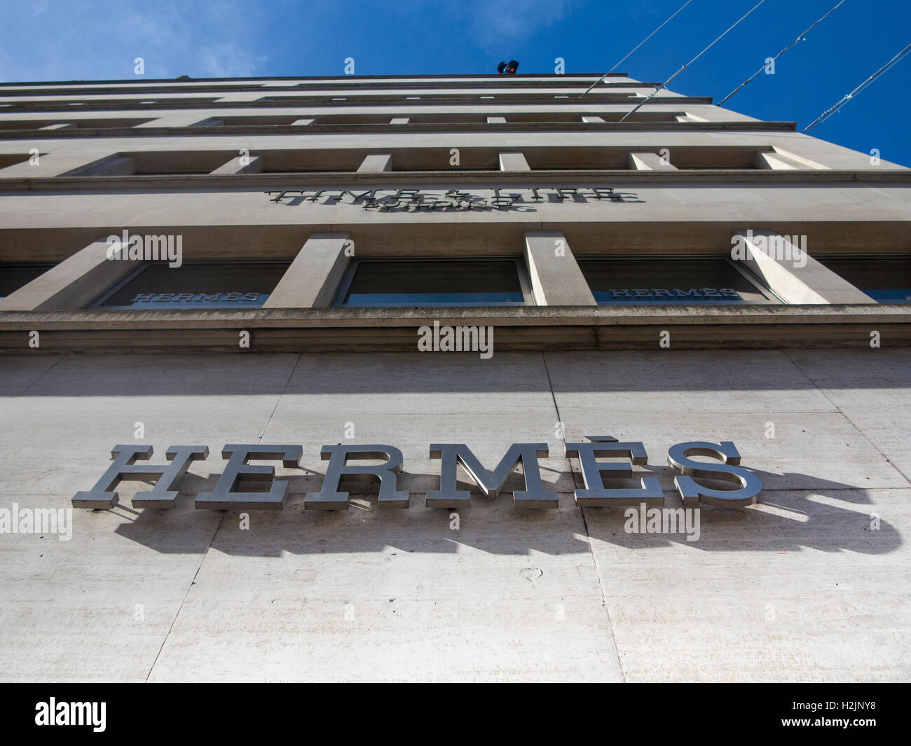 Hermes boutique and Musee de l'Annonciade Saint Tropez Provence Cote-d'Azur  France Stock Photo - Alamy