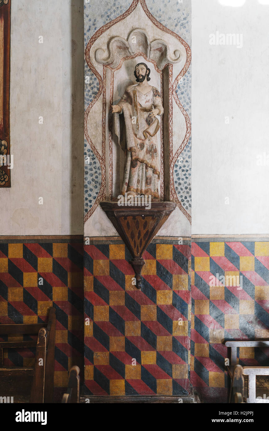 Modélisation géométrique à l'intérieur d'une église catholique à Tuscon, Arizona Banque D'Images