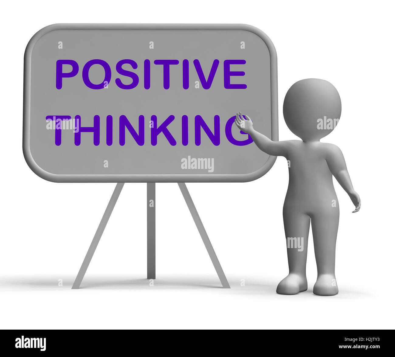 La pensée positive Tableau blanc signifie espoir et optimisme Bon Banque D'Images