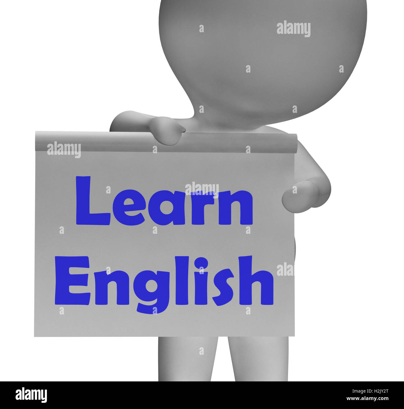 Apprendre l'anglais montre des signes d'une langue seconde ou d'ESOL Banque D'Images