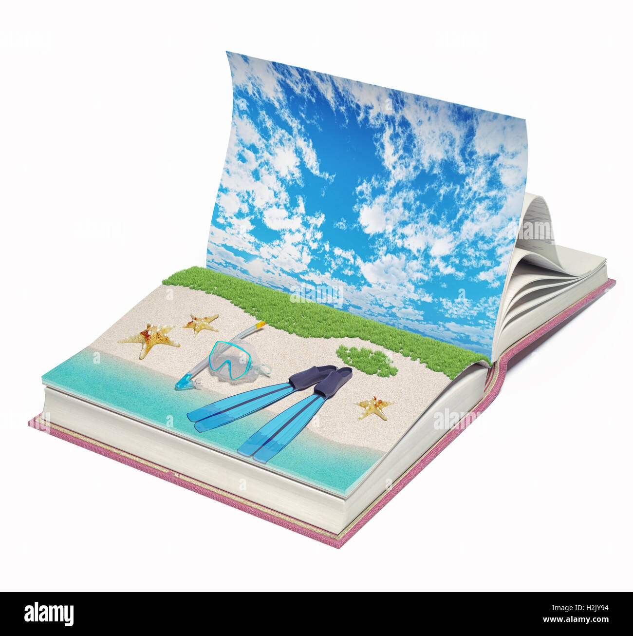 Avec un livre de la BEAC tropical Banque D'Images